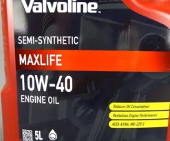 OLEJ SILNIKOWY PÓŁSYNTETYCZNY VALVOLINE MAXLIFE 10W40 5L