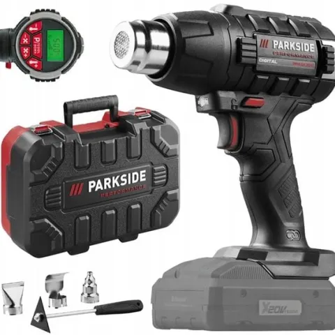 OPALARKA AKUMULATOROWA PARKSIDE PPHLGA A2 20V ZESTAW 3 DYSZE + WALIZKA