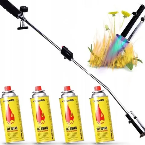 OPALARKA GAZOWA PALNIK 80cm WYPALARKA LIŚCI CHWASTÓW +4 GAZ ALPEN