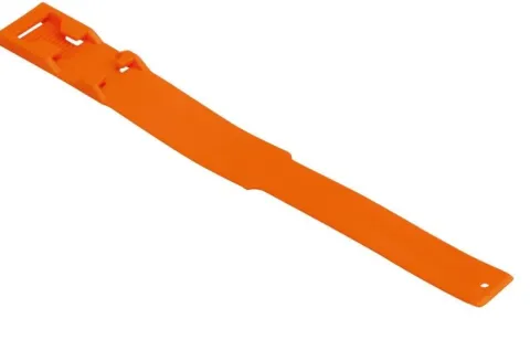 Opaska identyfikacyjna z tworzywa, 37 cm, pomarańczowa, Kerbl