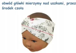 OPASKA NA GŁOWĘ USZY DLA DZIECI SZEROKA 42-44cm