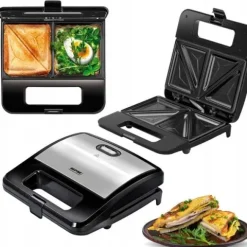 Opiekacz do kanapek toster panini sandwich elektryczny czarny MPM MOP-48M