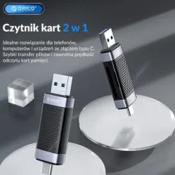 Orico Czytnik kart SD/microSD USB-A/USB-C 2.0