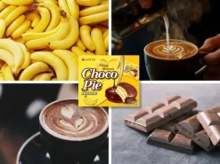 Orion choco pie z nadzieniem bananowym choco koreańskie biszkoptowe ciastka czekoladowe 336g/12szt