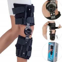 ORTEZA STAWU KOLANOWEGO STABILIZATOR KOLANA ZEGAR REGULACJA KĄTA ZGIĘCIA