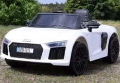 ORYGINALNE AUDI R8 SPYDER W NAJLEPSZEJ WERSJI, MIĘKKIE SIEDZENIE, PILOT 2.4 GHZ/ 2198