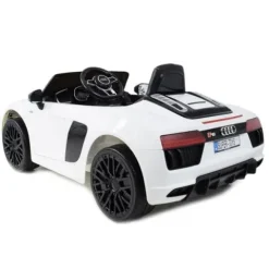 ORYGINALNE AUDI R8 SPYDER W NAJLEPSZEJ WERSJI, MIĘKKIE SIEDZENIE, PILOT 2.4 GHZ/ 2198