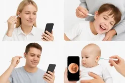 OTOSKOP SMART KAMERA DO CZYSZCZENIE USZU WOSK WIFI APLIKACJA ENDOSKOP