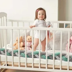 Otulacz do łóżeczka Ricokids 2m - miętowo-szary