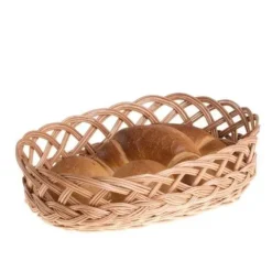 Owalna taca wiklinowa na chleb 29x21 H9 cm