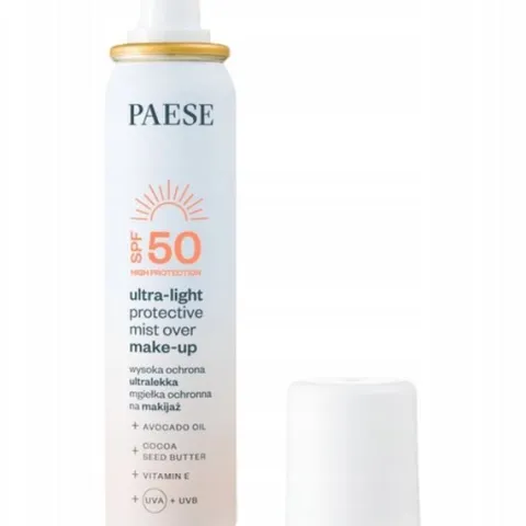 Paese Ultralekka Mgiełka Do Twarzy Na Makijaż Ochrona z Filtrem SPF 50 75ml