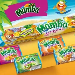 Pakiet Guma Rozpuszczalna MAMBA Tropics Pasek 6x106 g