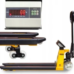 PALECIAK WÓZEK PALETOWY Z DOKŁADNĄ WAGĄ CYFROWĄ 2500kg 1150mm POWYSTAWOWY