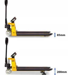 PALECIAK WÓZEK PALETOWY Z DOKŁADNĄ WAGĄ CYFROWĄ 2500kg 1150mm POWYSTAWOWY