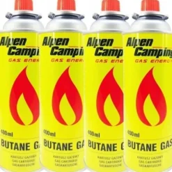 PALNIK GAZOWY MOSIĘŻNY CIENKI ZŁOTY DO PAPY + 4x Kartusze GAZ Alpen Camping