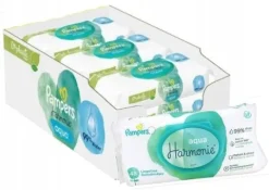 PAMPERS Harmonie AQUA Chusteczki nawilżane dla dzieci op. 9x48 szt