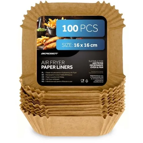 Papier do pieczenia wkładki do frytkownicy 16 cm Berdsen - 100 szt