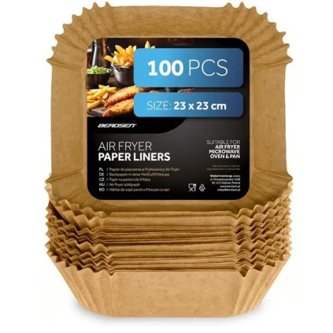 Papier do pieczenia wkładki do frytkownicy 23 cm Berdsen - 100 szt