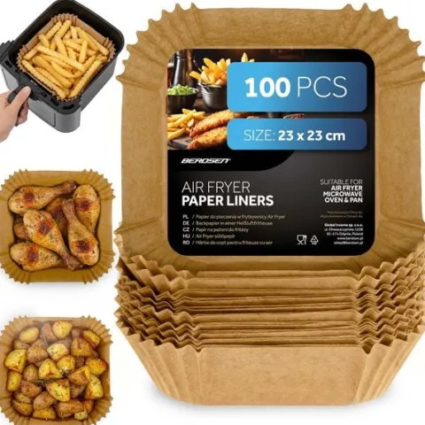 Papier do pieczenia wkładki do frytkownicy 23 cm Berdsen - 100 szt