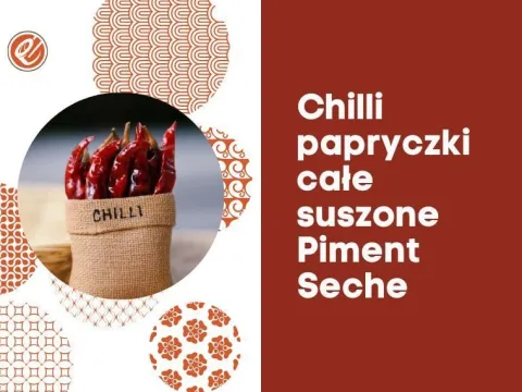 Papryka chilli całe suszone czerwone bez ogonków hot Tajlandia red dried piment seche 57g