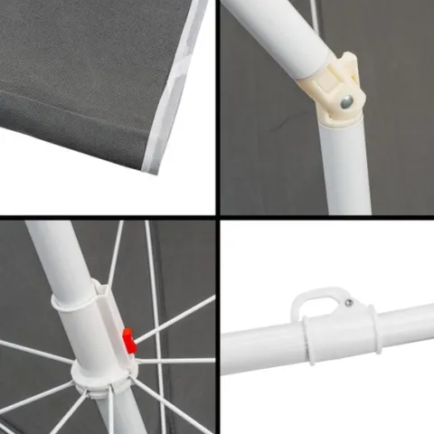Parasol ogrodowy 240cm z podstawą okrągły zestaw