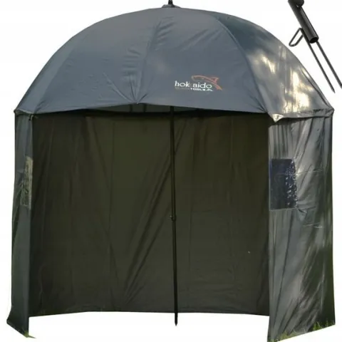 PARASOL WĘDKARSKI NAMIOT Z BOKAMI 3/4 220cm 2,2m + WBIJAK HOKKAIDO ZESTAW