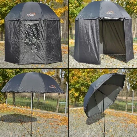 PARASOL WĘDKARSKI PEŁNY NAMIOT 250CM GUMA PARASOL DLA ZADAŃ SPECJALNYCH