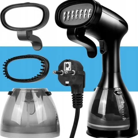 PAROWNICA DO UBRAŃ ŻELAZKO PAROWE STEAMER PAROWY ZESTAW AKCESORIA KLIPS 7w1