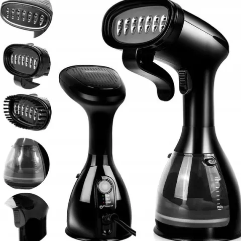 PAROWNICA DO UBRAŃ ŻELAZKO PAROWE STEAMER PAROWY ZESTAW AKCESORIA KLIPS 7w1