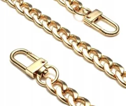 Pasek Do Torebki Torby Łańcuch Długi Złoty Metal