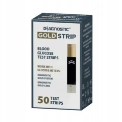 PASKI TESTOWE DO GLUKOMETRU GOLD STRIP 50 SZT.