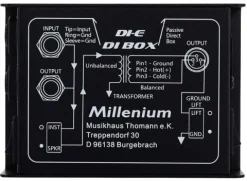 Pasywny mono DI Box symetryzator sygnału rozłączenie masy Millenium DI-E