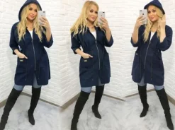 PŁASZCZ 2w1 BLUZA Z KAPTUREM oversize KURTKA