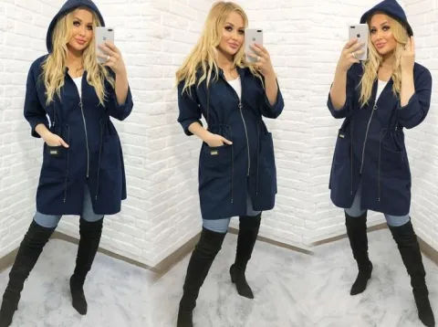 PŁASZCZ 2w1 BLUZA Z KAPTUREM oversize KURTKA