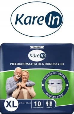 PIELUCHOMAJTKI PAMPERSY DLA DOROSŁYCH KAREIN CLASSIC XL 30 SZTUK