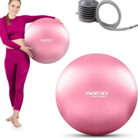 Piłka do ćwiczeń 55 cm NS-950 różowa
