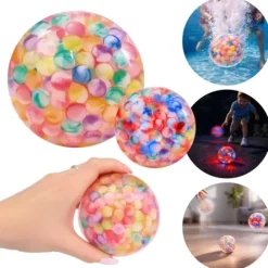 Piłka led z kuleczkami piłeczka świecąca do zabawy dla dzieci dziecka 9,5cm