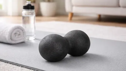 Piłka podwójna piłeczka do masażu roller mięśni silikon bardzo twarda 13cm