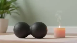 Piłka podwójna piłeczka do masażu roller mięśni silikon bardzo twarda 13cm