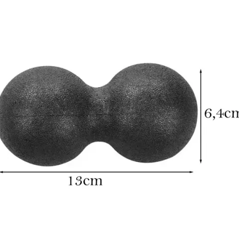 Piłka podwójna piłeczka do masażu roller mięśni silikon bardzo twarda 13cm