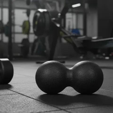 Piłka podwójna piłeczka do masażu roller mięśni silikon bardzo twarda 13cm