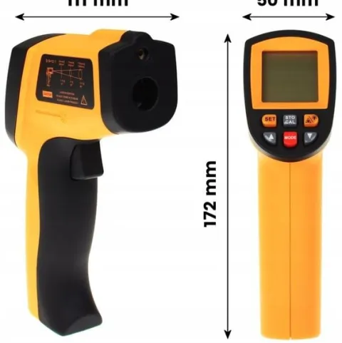 PIROMETR TERMOMETR LASEROWY BEZDOTYKOWY NA PODCZERWIEŃ EMISYJNOŚĆ -50 +750