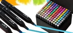 PISAKI ALKOHOLOWE 120 SZT DWUSTRONNE MARKERY FLAMASTRY + TORBA ETUI
