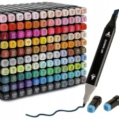 PISAKI ALKOHOLOWE 120 SZT DWUSTRONNE MARKERY FLAMASTRY + TORBA ETUI