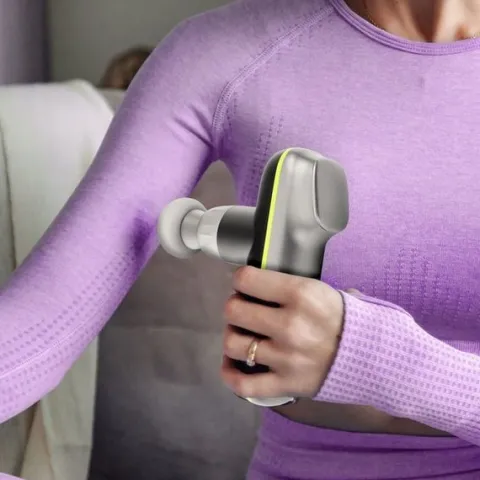 Pistolet do masażu Masażer do PLECÓW CIAŁA Massage Gun 4 KOŃCÓWKI +GRZANIE