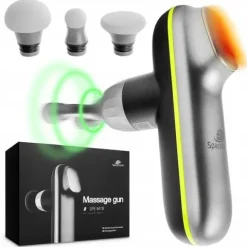 Pistolet do masażu Masażer do PLECÓW CIAŁA Massage Gun 4 KOŃCÓWKI +GRZANIE