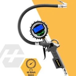 Pistolet do pompowania kół z manometrem cyfrowy wyświetlacz elektroniczny Humberg HM-260
