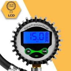 Pistolet do pompowania kół z manometrem cyfrowy wyświetlacz elektroniczny Humberg HM-260