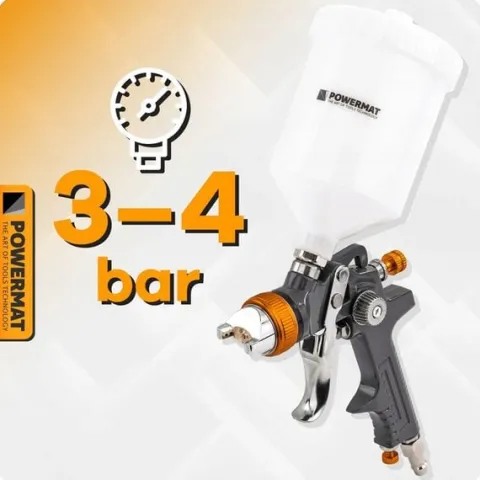 PISTOLET LAKIERNICZY DO MALOWANIA LAKIEROWANIA HVLP 1,4 MM ZBIORNIK 600 ML