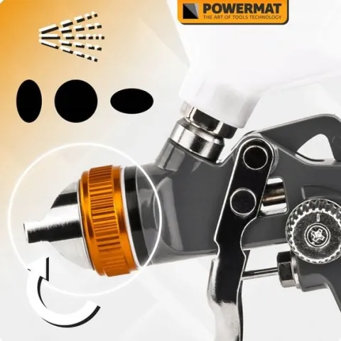 PISTOLET LAKIERNICZY DO MALOWANIA LAKIEROWANIA HVLP 1,4 MM ZBIORNIK 600 ML